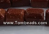 CNG6421 15.5 inches 15*20mm faceted nuggets goldstone beads
