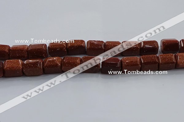 CNG6421 15.5 inches 15*20mm faceted nuggets goldstone beads