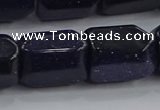 CNG6422 15.5 inches 15*20mm faceted nuggets blue goldstone beads