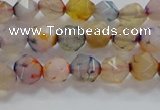 CNG6500 15.5 inches 6mm faceted nuggets agate beads wholesale