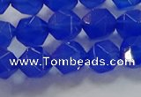 CNG6509 15.5 inches 8mm faceted nuggets blue agate beads