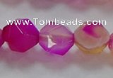 CNG6523 15.5 inches 12mm faceted nuggets line agate beads