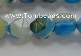 CNG6526 15.5 inches 10mm faceted nuggets line agate beads