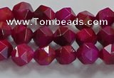 CNG6534 15.5 inches 6mm faceted nuggets red tiger eye beads