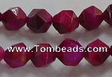 CNG6535 15.5 inches 8mm faceted nuggets red tiger eye beads