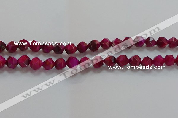 CNG6536 15.5 inches 10mm faceted nuggets red tiger eye beads