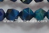 CNG6541 15.5 inches 12mm faceted nuggets blue tiger eye beads