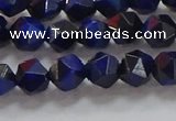 CNG6542 15.5 inches 6mm faceted nuggets blue tiger eye beads