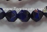 CNG6543 15.5 inches 8mm faceted nuggets blue tiger eye beads