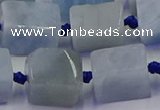 CNG6801 15.5 inches 8*12mm - 10*16mm nuggets aquamarine beads