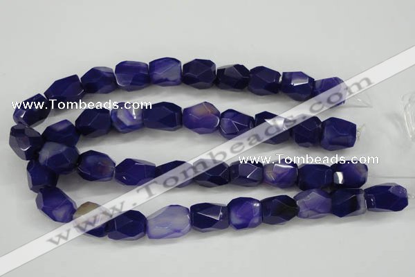 CNG681 15.5 inches 13*18mm - 15*20mm faceted nuggets agate beads