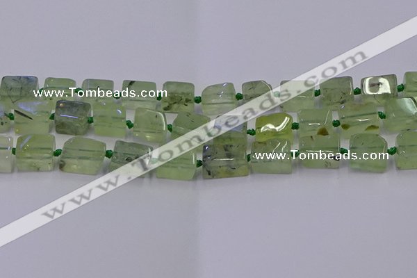 CNG6810 15.5 inches 8*12mm - 10*16mm nuggets prehnite beads