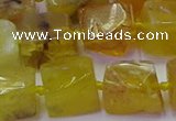 CNG6813 15.5 inches 8*12mm - 10*16mm nuggets yellow opal beads