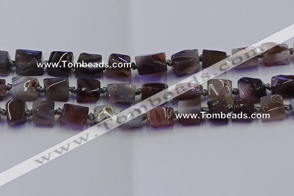 CNG6815 15.5 inches 5*8mm - 8*12mm nuggets botswana agate beads