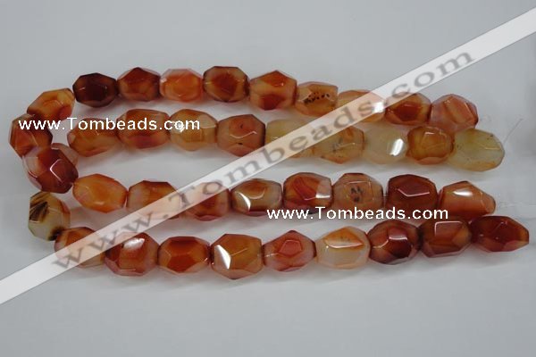 CNG685 15.5 inches 15*18mm - 18*20mm faceted nuggets agate beads