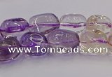 CNG6859 15.5 inches 8*12mm - 10*14mm nuggets amethyst & citrine beads