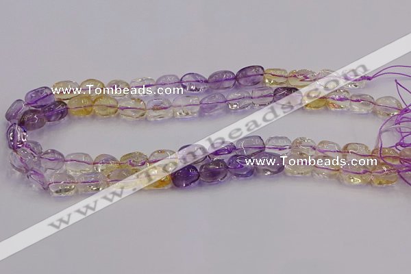 CNG6859 15.5 inches 8*12mm - 10*14mm nuggets amethyst & citrine beads