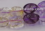 CNG6860 15.5 inches 12*16mm - 13*18mm nuggets amethyst & citrine beads