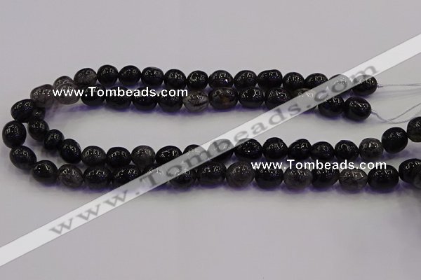 CNG6868 8*12mm - 10*14mm nuggets black rutilated quartz beads