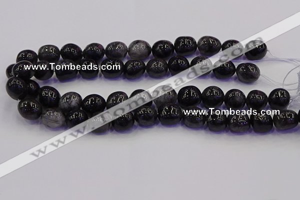 CNG6869 12*16mm - 13*18mm nuggets black rutilated quartz beads