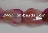 CNG687 15.5 inches 15*18mm - 18*20mm faceted nuggets agate beads