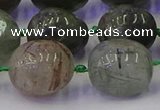 CNG6872 12*16mm - 13*18mm nuggets green rutilated quartz beads