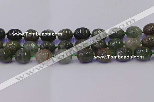 CNG6872 12*16mm - 13*18mm nuggets green rutilated quartz beads