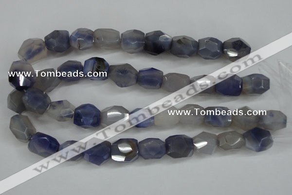 CNG689 15.5 inches 15*18mm - 18*20mm faceted nuggets agate beads