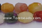 CNG6890 12*16mm - 13*18mm faceted nuggets mixed rutilated quartz beads