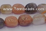 CNG6896 15.5 inches 8*12mm - 10*14mm nuggets mixed moonstone beads