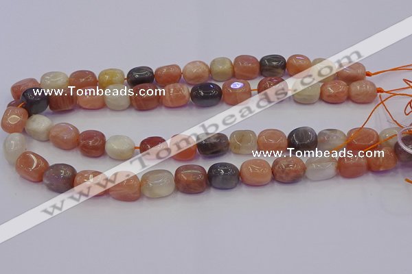 CNG6896 15.5 inches 8*12mm - 10*14mm nuggets mixed moonstone beads