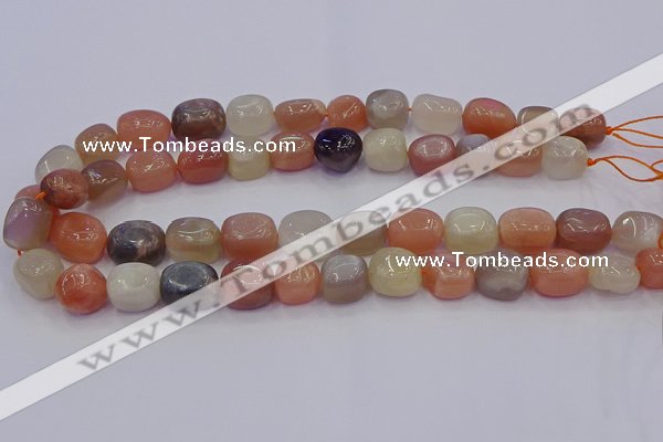 CNG6897 15.5 inches 12*16mm - 13*18mm nuggets mixed moonstone beads