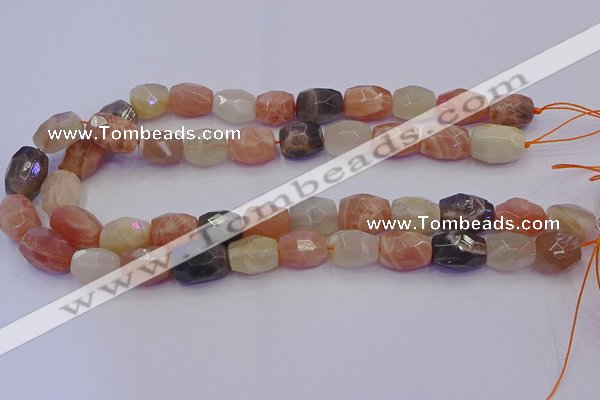 CNG6898 12*16mm - 13*18mm faceted nuggets mixed moonstone beads