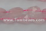 CNG6915 15.5 inches 8*12mm - 12*16mm faceted nuggets rose quartz beads