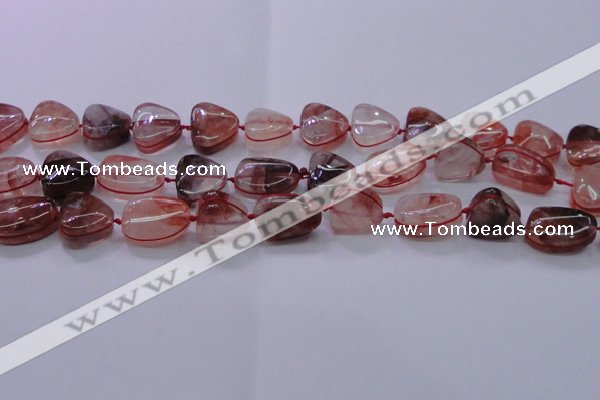 CNG693 15.5 inches 13*18mm - 15*16mm freeform pink quartz beads