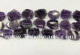 CNG6945 15.5 inches 20*20mm - 25*25mm freeform amethyst beads