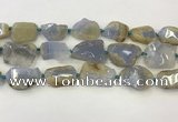 CNG6949 15.5 inches 22*30mm - 30*40mm freeform blue chalcedony beads