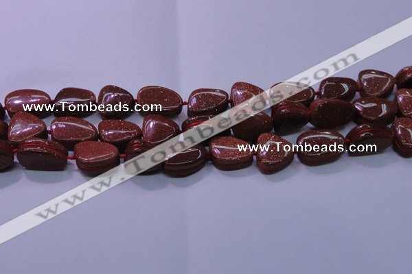 CNG695 15.5 inches 13*18mm - 15*16mm freeform goldstone beads