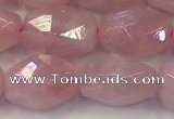 CNG6952 10*12mm - 10*14mm faceted nuggets rose quartz beads