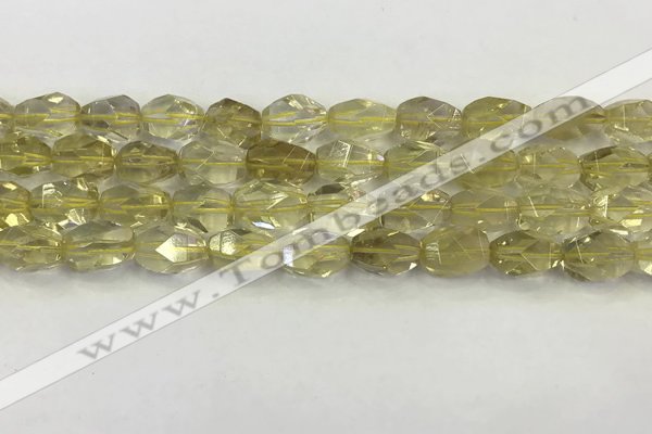 CNG6954 10*14mm - 12*16mm faceted nuggets lemon quartz beads