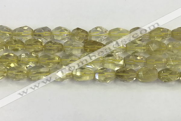 CNG6955 10*14mm - 13*18mm faceted nuggets lemon quartz beads