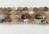 CNG6966 10*12mm - 11*16mm faceted nuggets mixed moonstone beads