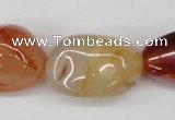 CNG70 15.5 inches 13*18mm - 25*35mm nuggets red agate gemstone beads