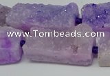 CNG7013 15.5 inches 10*28mm - 12*30mm freeform druzy agate beads