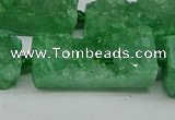 CNG7017 15.5 inches 10*28mm - 12*30mm freeform druzy agate beads