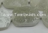 CNG7021 15.5 inches 20*28mm - 25*35mm freeform druzy agate beads