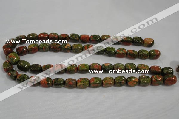 CNG708 15.5 inches 10*14mm nuggets unakite beads wholesale