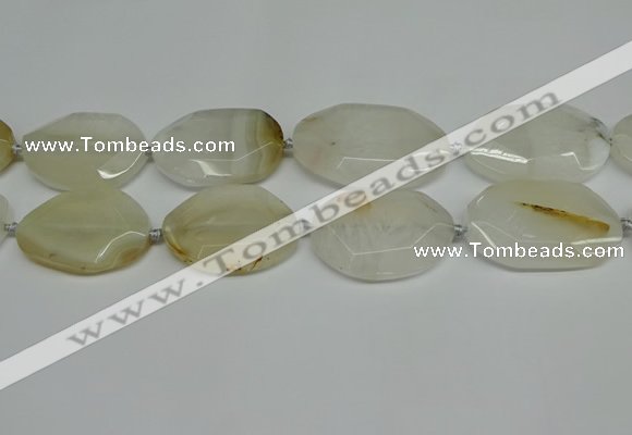 CNG7080 15.5 inches 25*35mm - 35*45mm faceted freeform agate beads