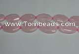 CNG7088 15.5 inches 25*35mm - 35*45mm faceted freeform rose quartz beads