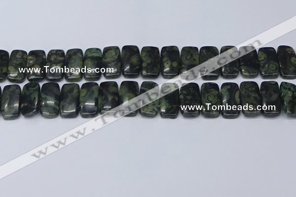 CNG7121 10*20mm freeform double drilled kambaba jasper beads